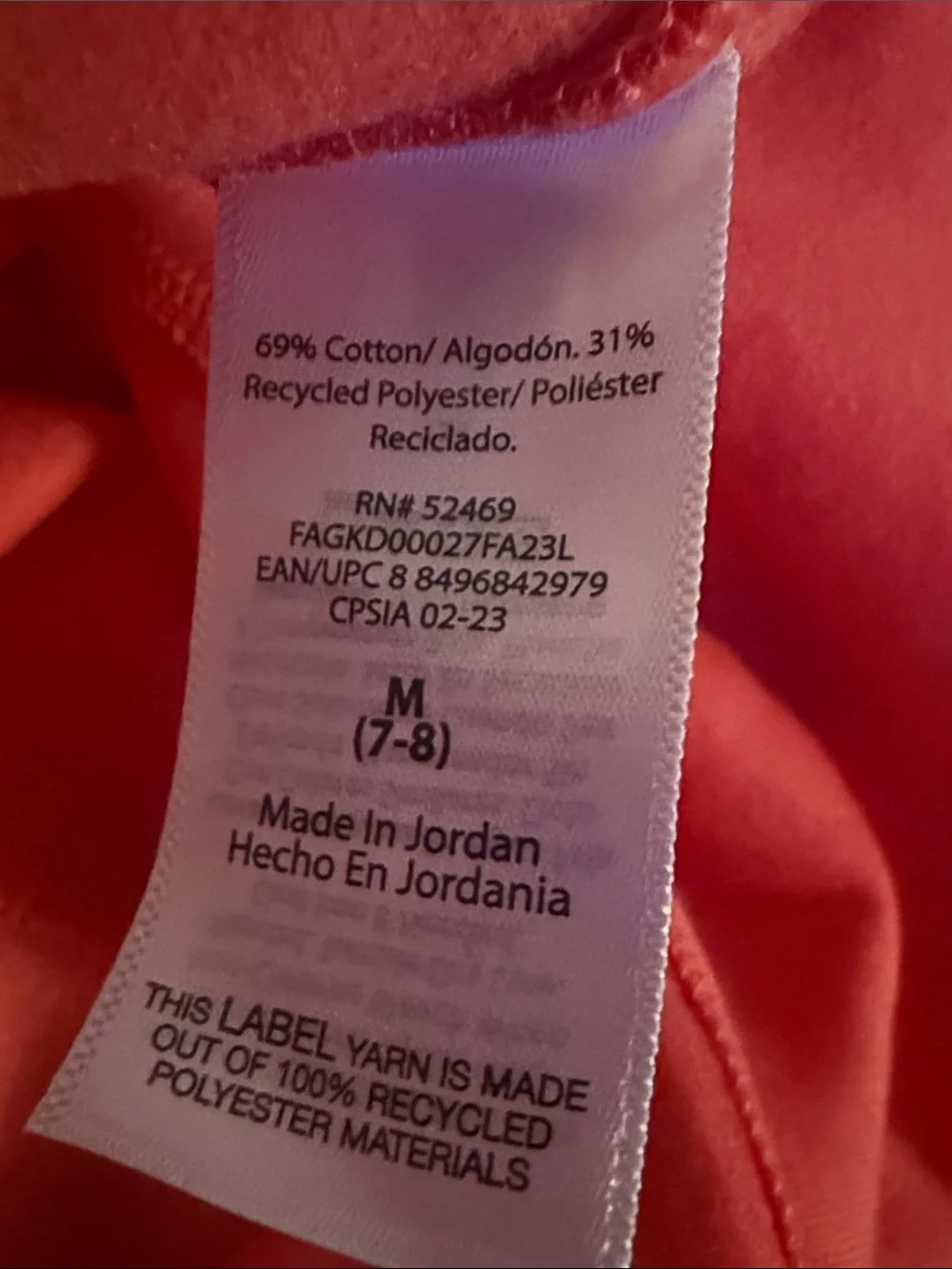 Free Assembly Girls Coral Pink Tiered Sweatshirt Dress — Size M (7/8)